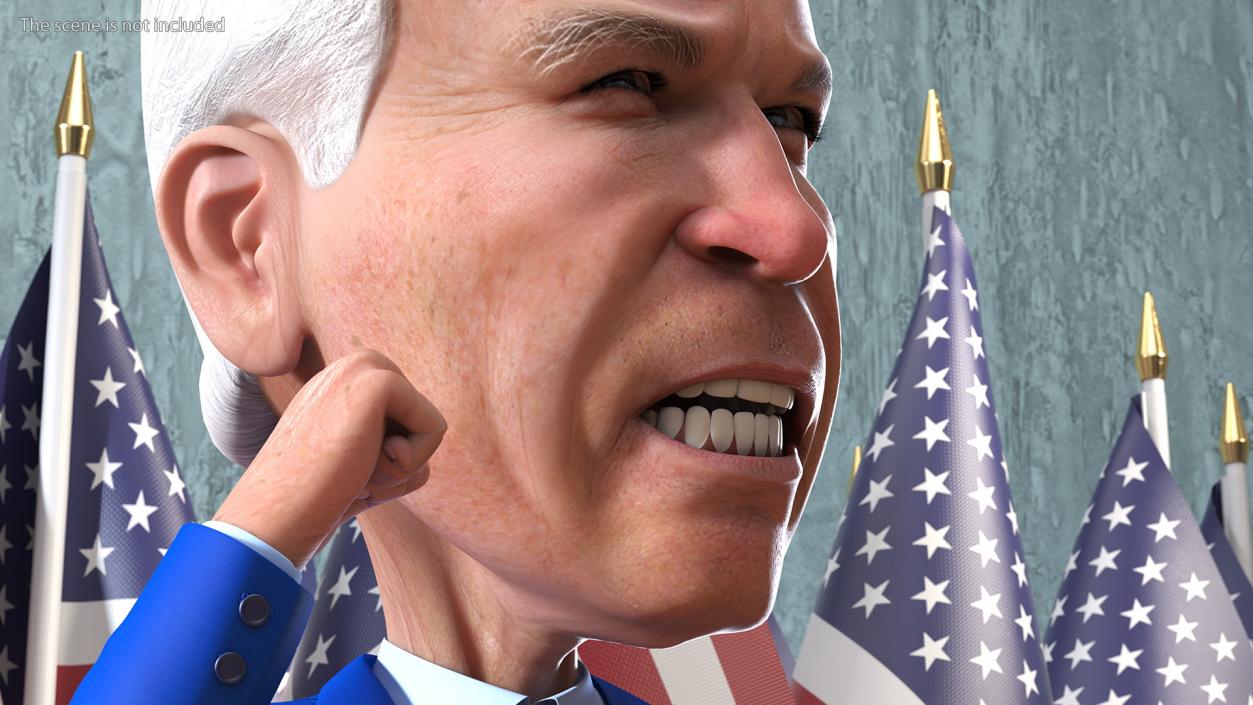 3D model Cartoon Joe Biden Speaker Pose