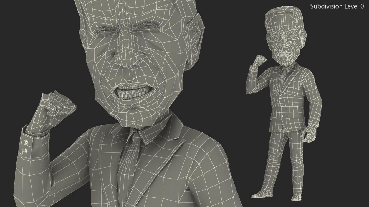 3D model Cartoon Joe Biden Speaker Pose