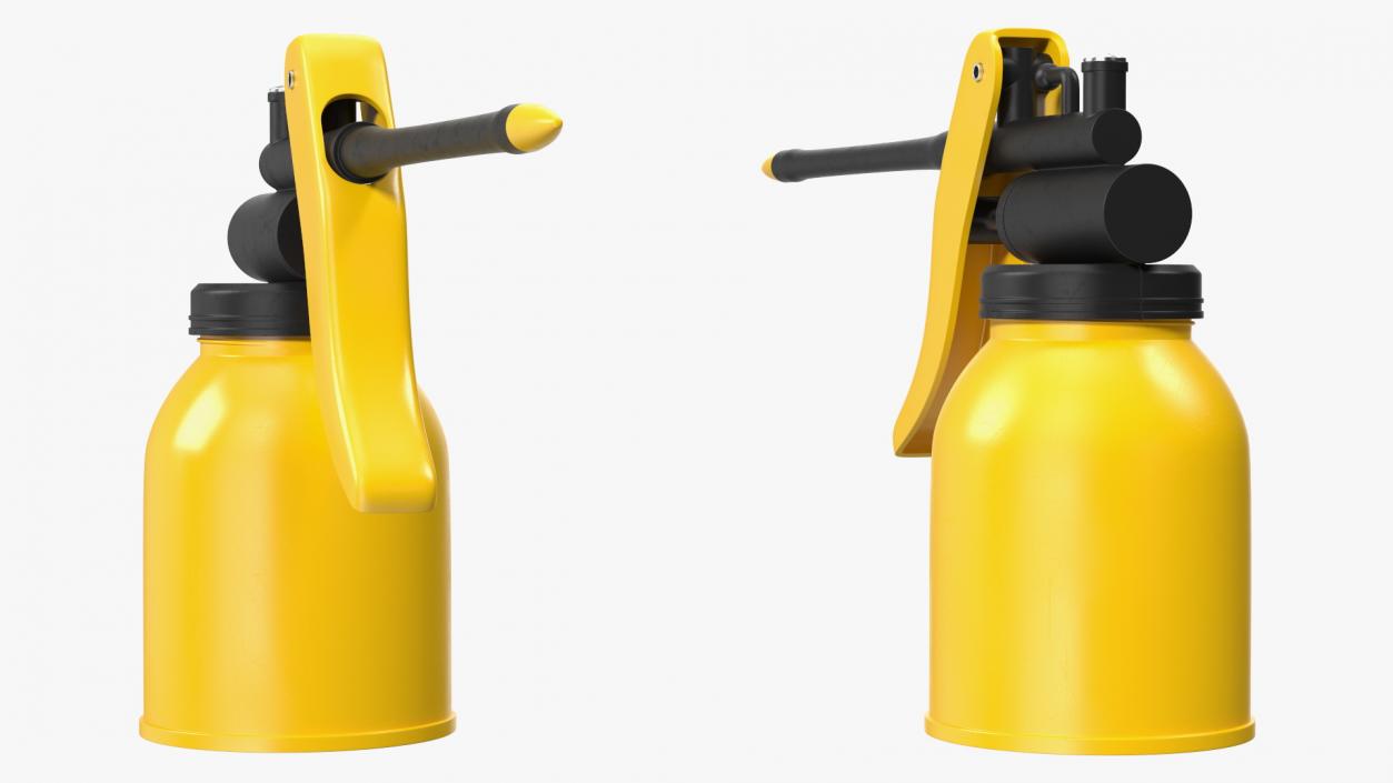 Manual Oil Gun With Rigid Spout Thumb Pump 3D