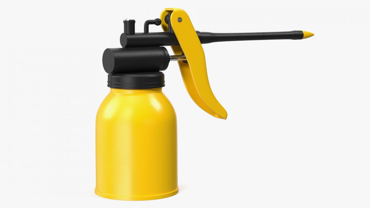 Manual Oil Gun With Rigid Spout Thumb Pump 3D