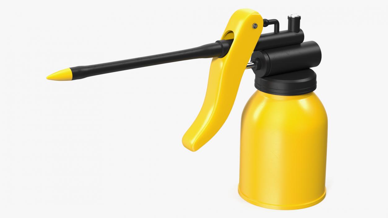 Manual Oil Gun With Rigid Spout Thumb Pump 3D