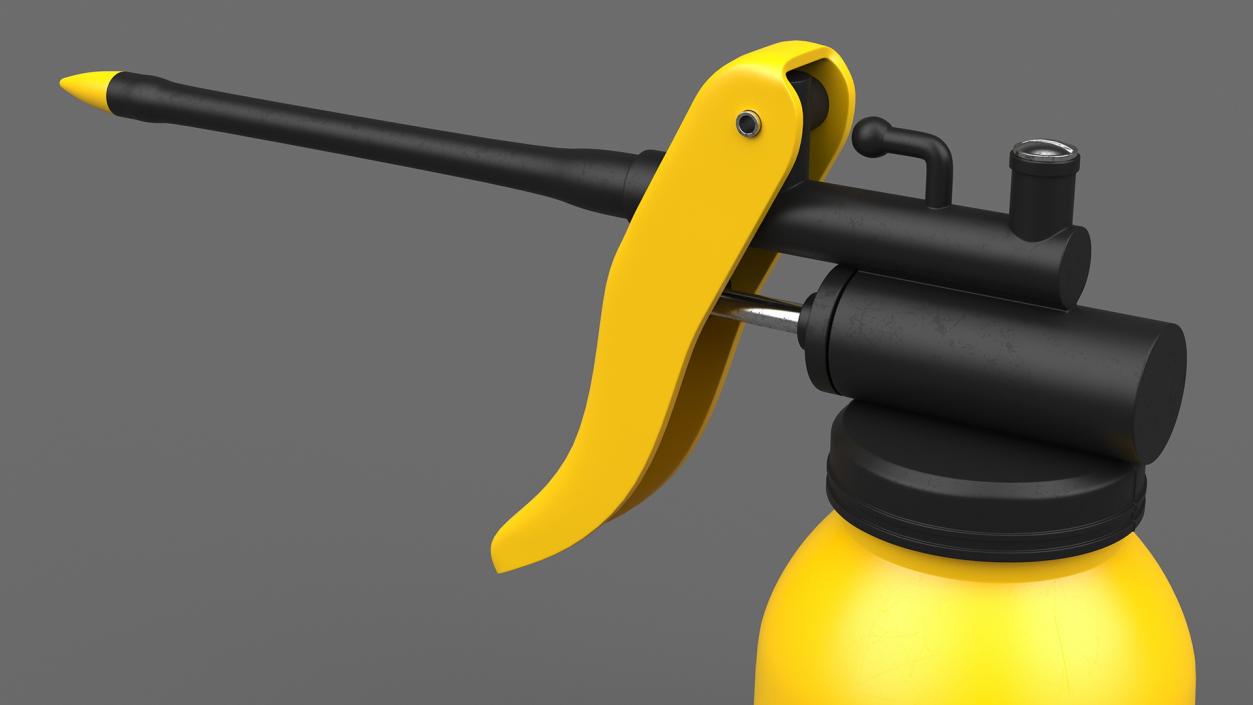 Manual Oil Gun With Rigid Spout Thumb Pump 3D