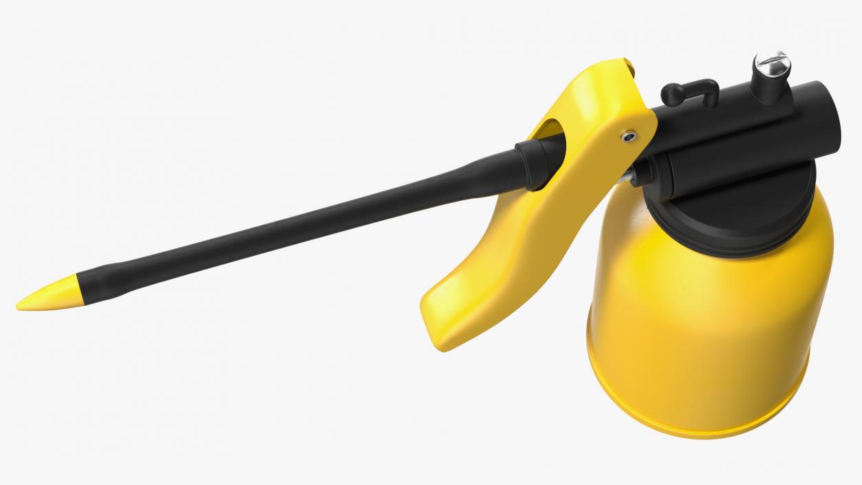 Manual Oil Gun With Rigid Spout Thumb Pump 3D