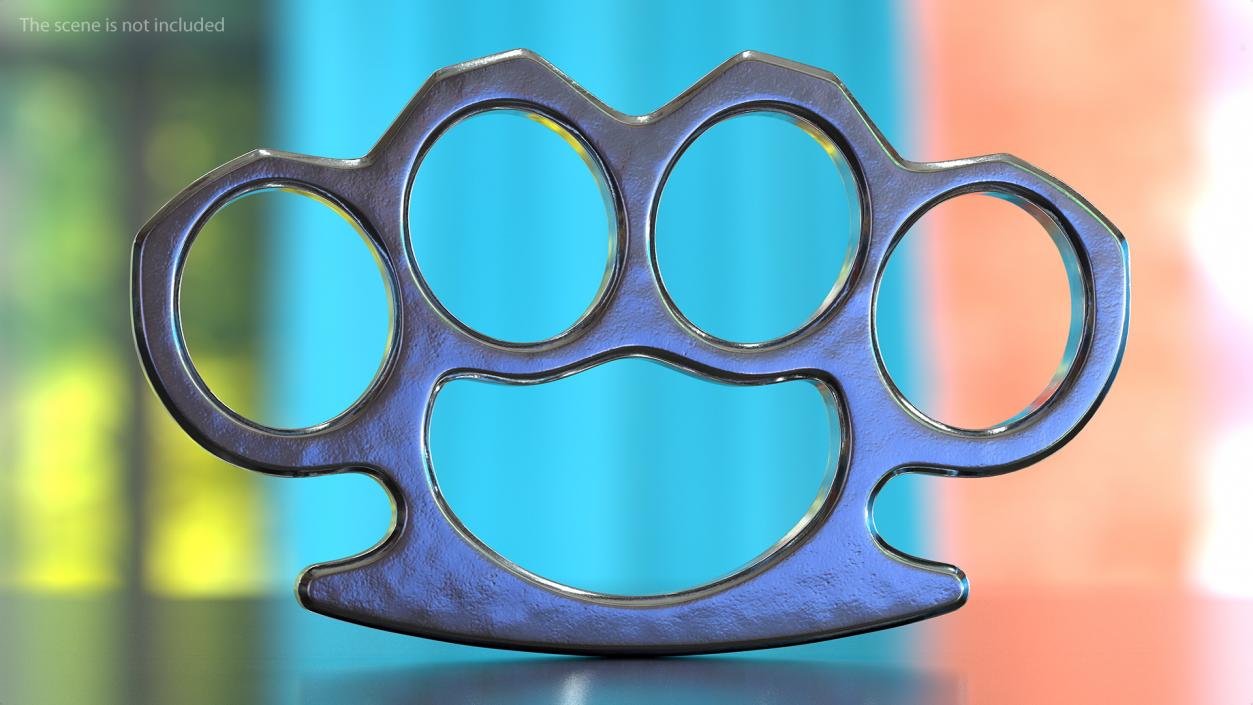 3D Silver Brass Knuckles