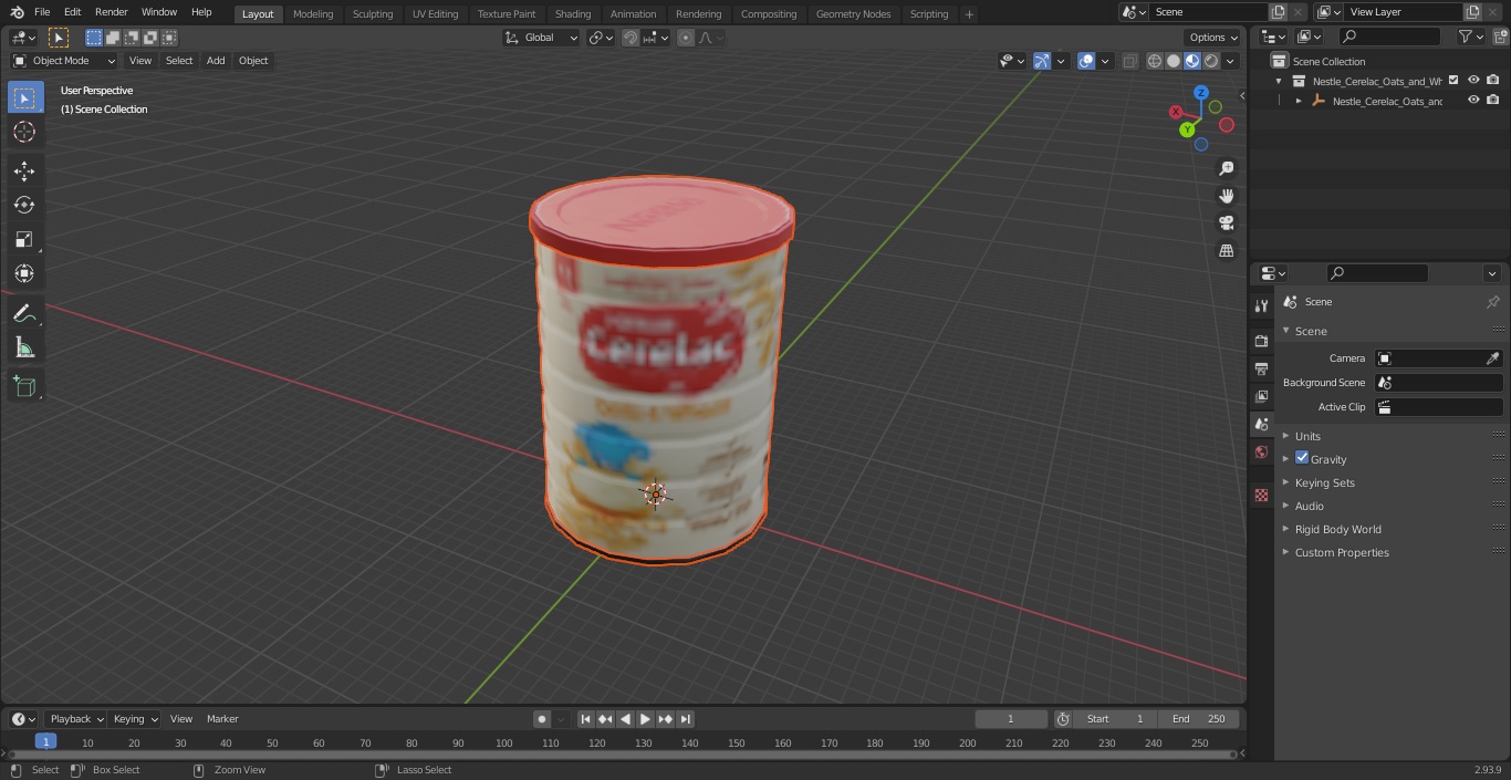 Nestle Cerelac Oats and Wheat 3D model