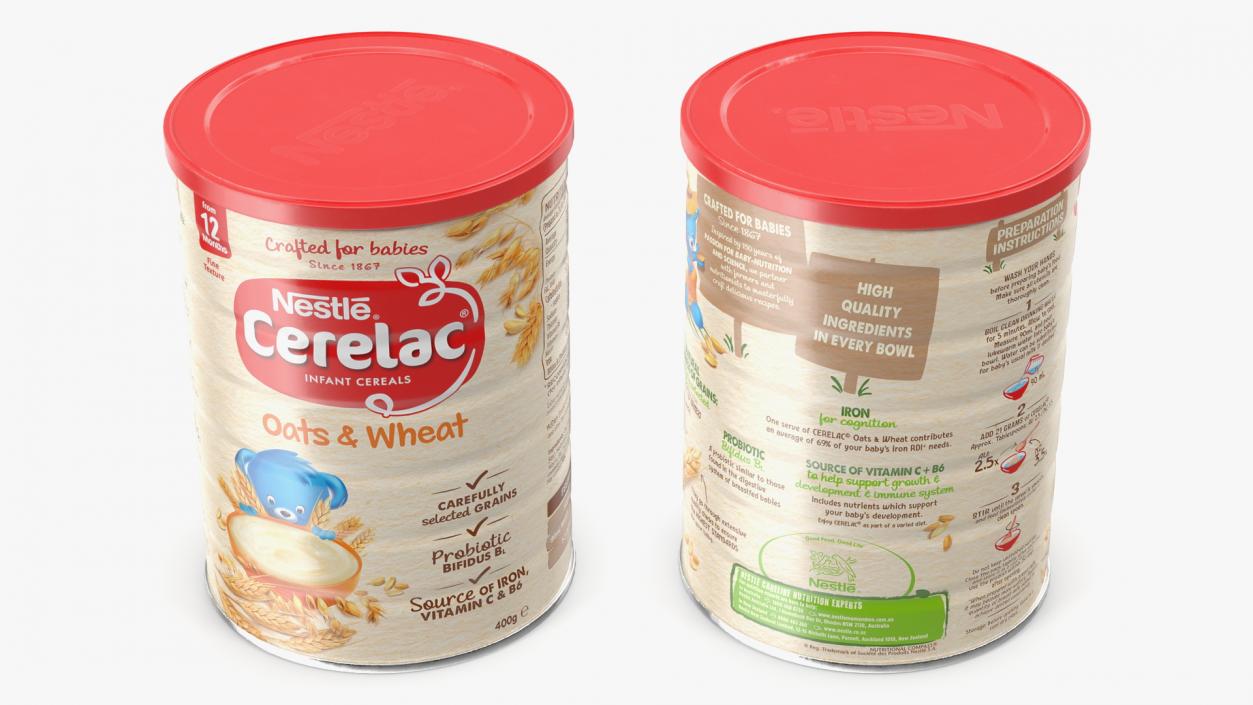 Nestle Cerelac Oats and Wheat 3D model