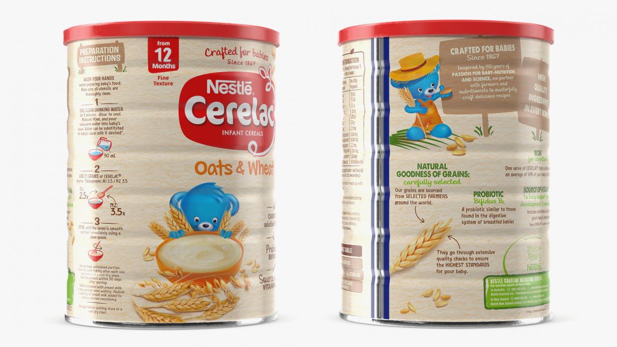 Nestle Cerelac Oats and Wheat 3D model