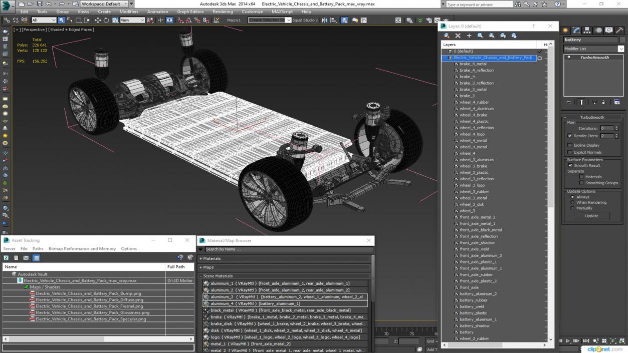 3D Electric Vehicle Chassis and Battery Pack