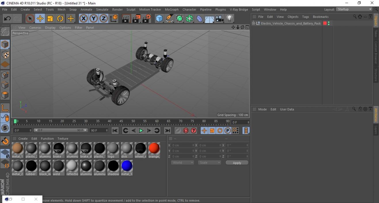 3D Electric Vehicle Chassis and Battery Pack