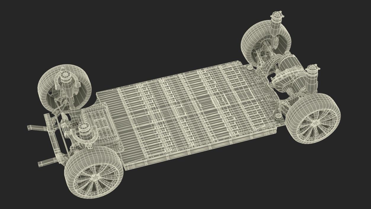 3D Electric Vehicle Chassis and Battery Pack