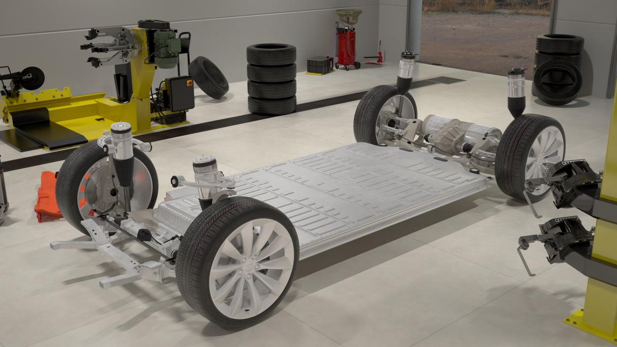 3D Electric Vehicle Chassis and Battery Pack