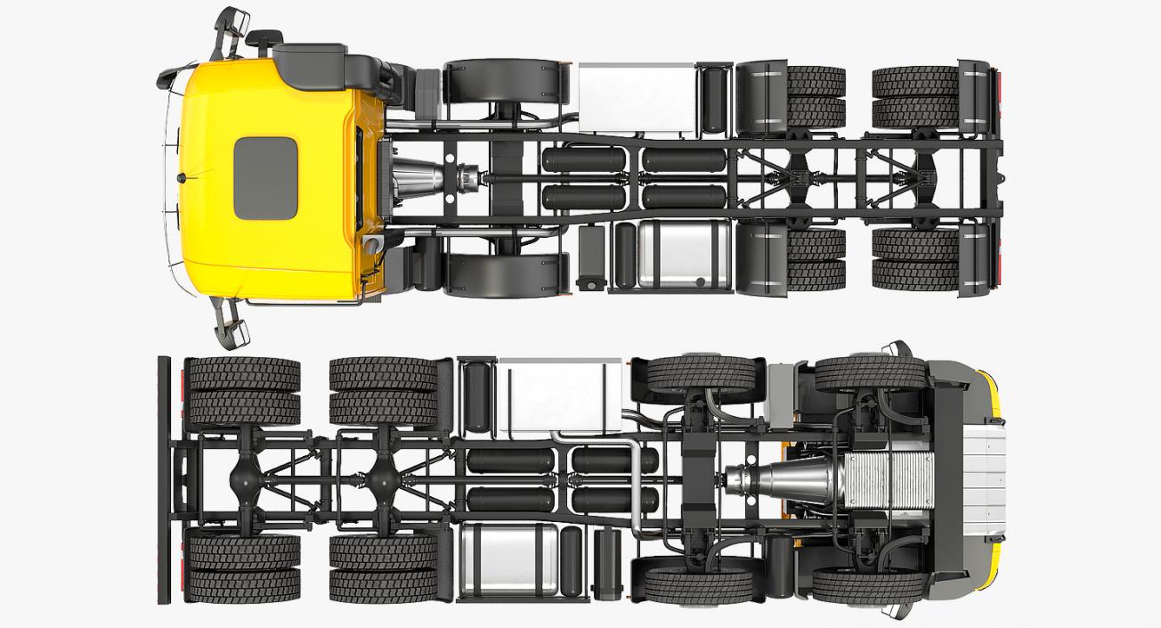 Rigged Semi Trucks Collection 3D model