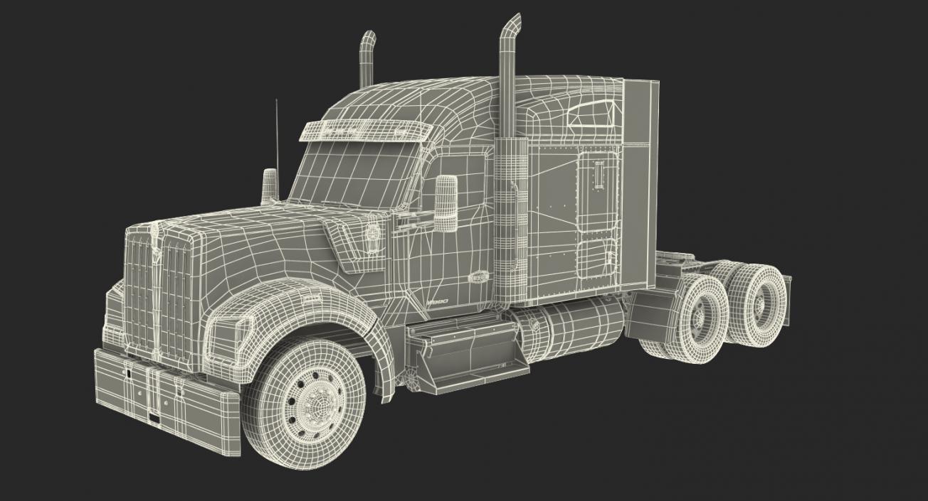 Rigged Semi Trucks Collection 3D model