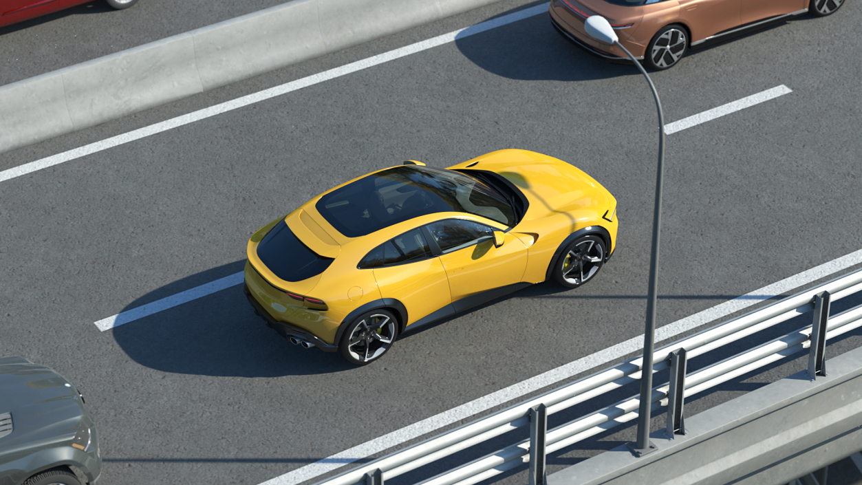 3D model Yellow Extreme Crossover Sports Car