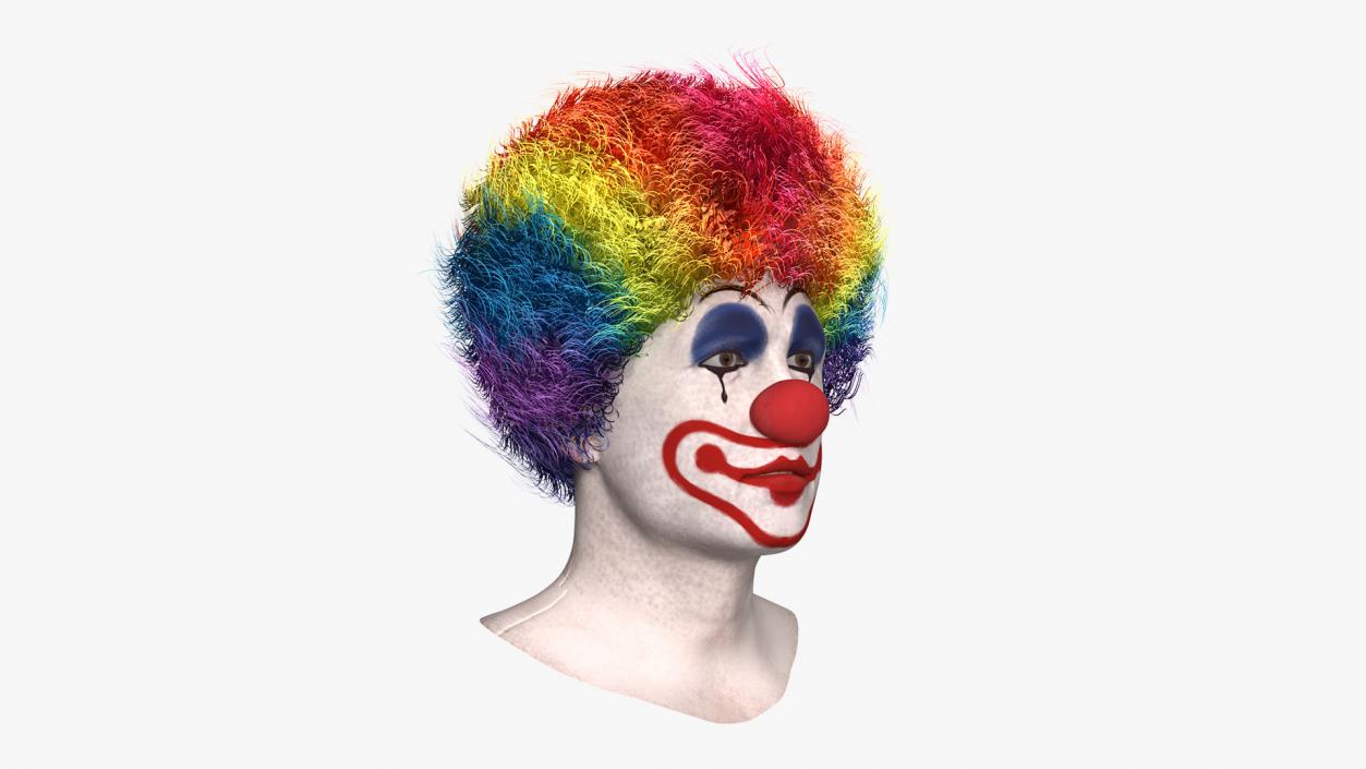 3D model Adult Clown Head Fur