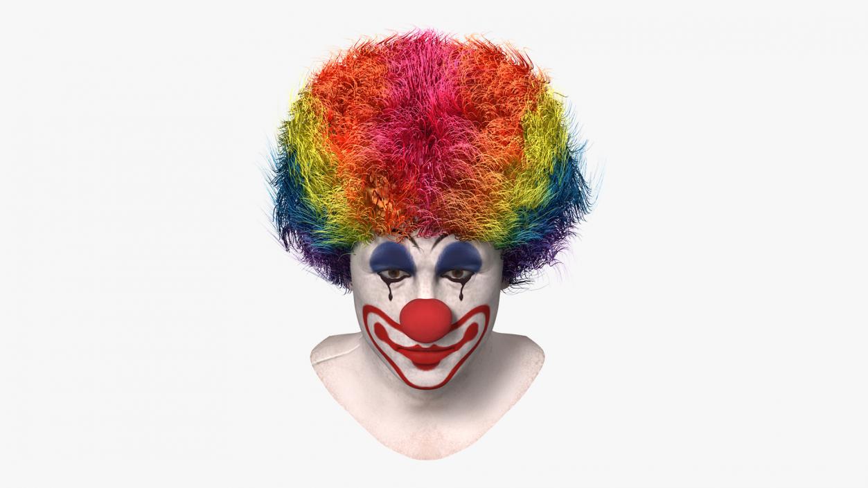 3D model Adult Clown Head Fur