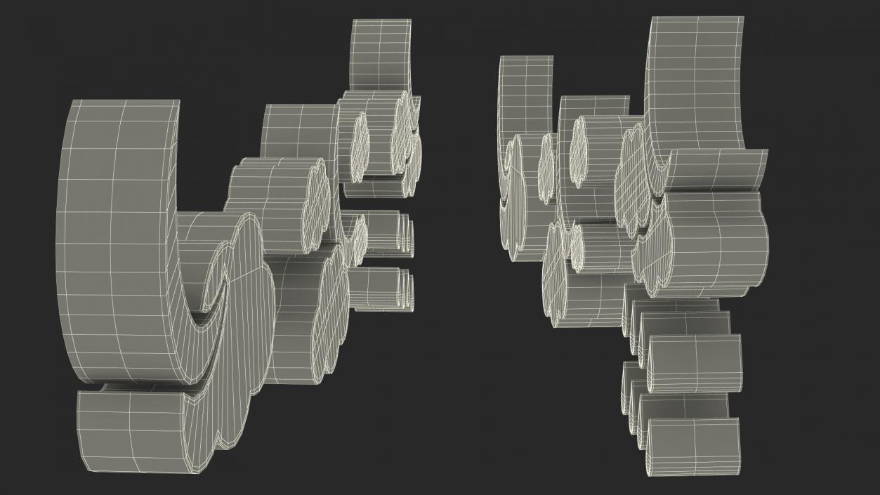 3D Meteorology Symbols with Moon Set model