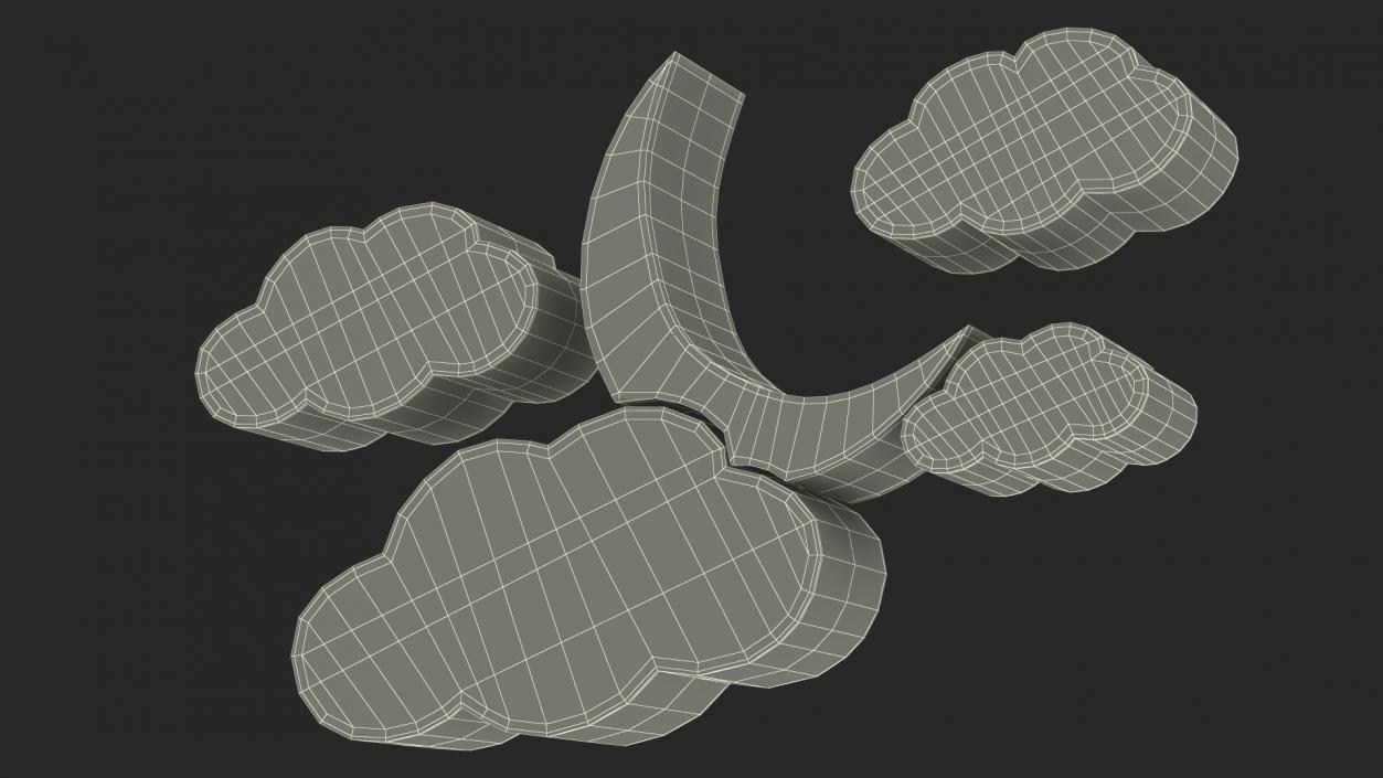 3D Meteorology Symbols with Moon Set model