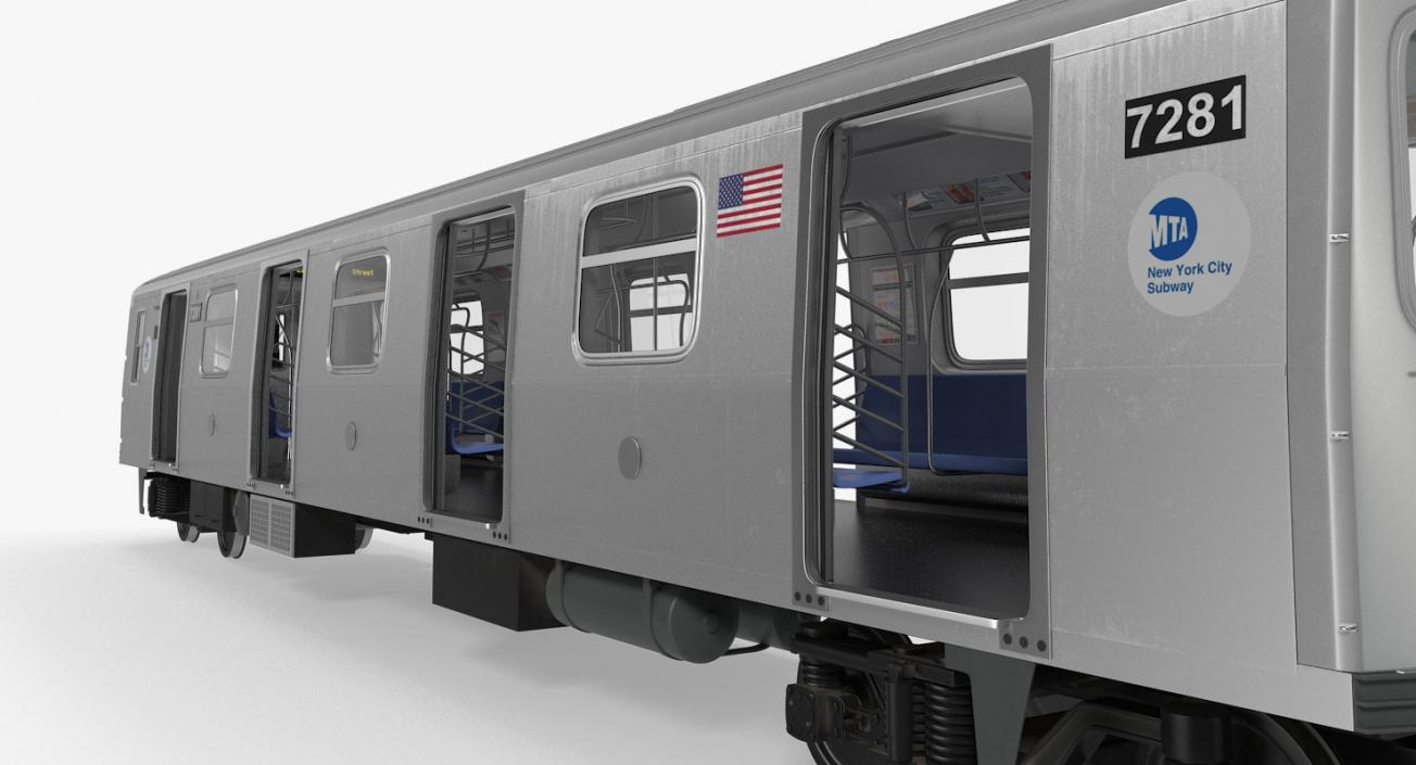 3D Subway Trains Rigged Collection 2 model