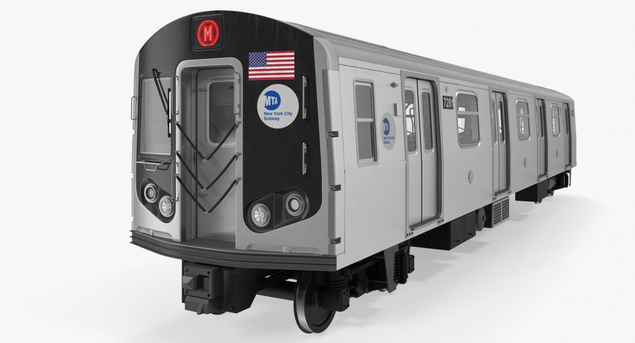 3D Subway Trains Rigged Collection 2 model