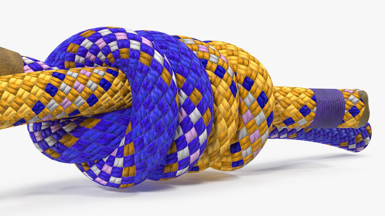 Double Fishermans Bend Knot Rope 3D