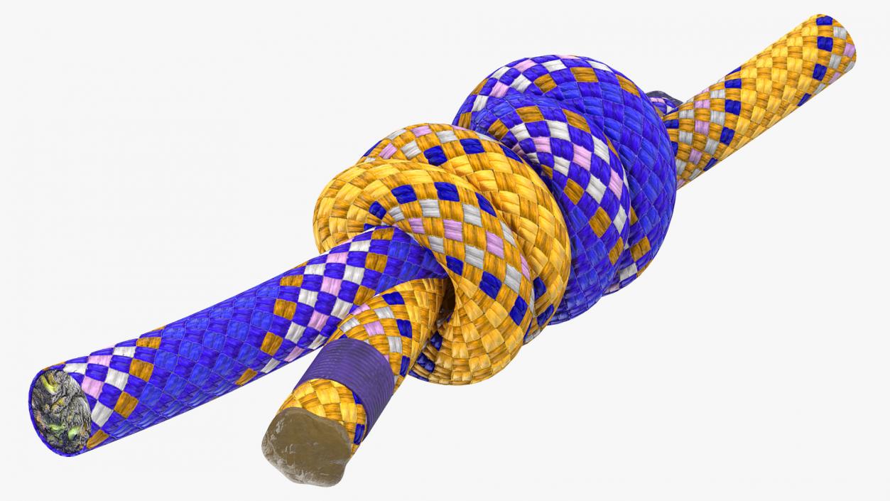 Double Fishermans Bend Knot Rope 3D