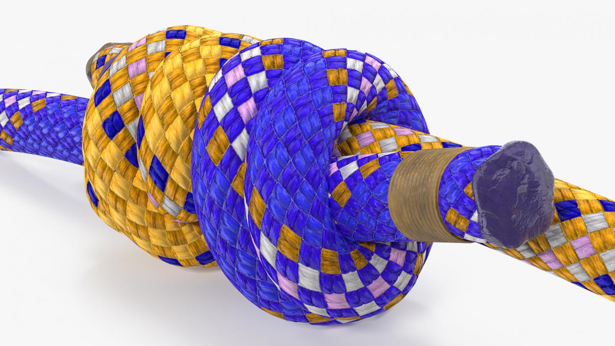 Double Fishermans Bend Knot Rope 3D