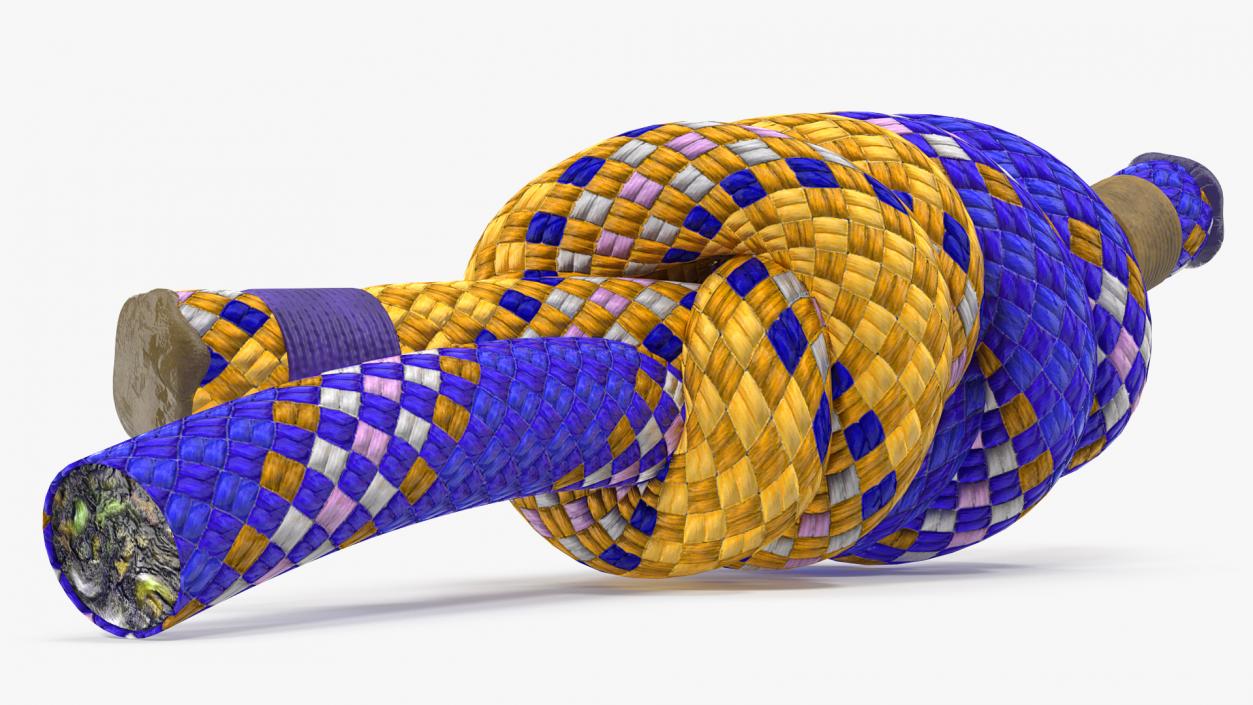 Double Fishermans Bend Knot Rope 3D