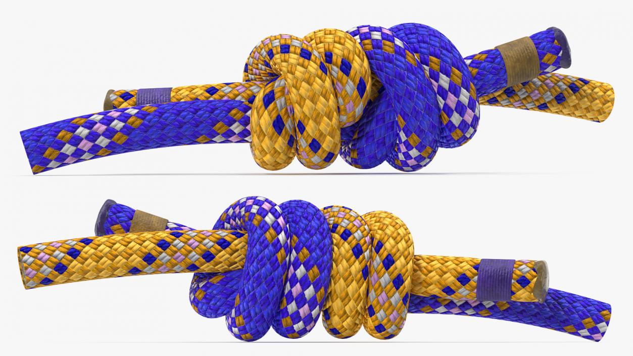 Double Fishermans Bend Knot Rope 3D