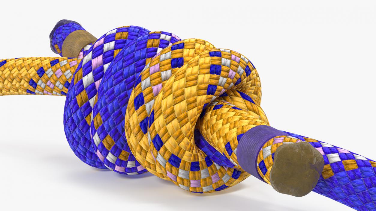 Double Fishermans Bend Knot Rope 3D