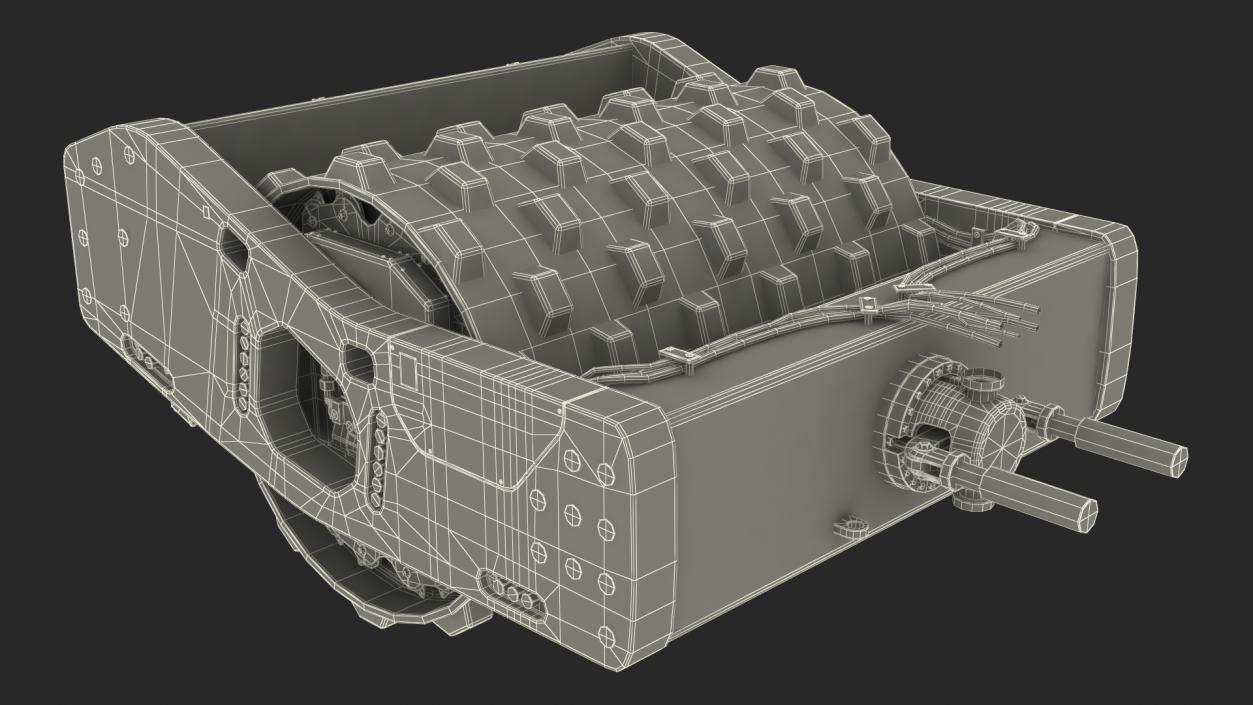 3D Soil Roller Barrel model