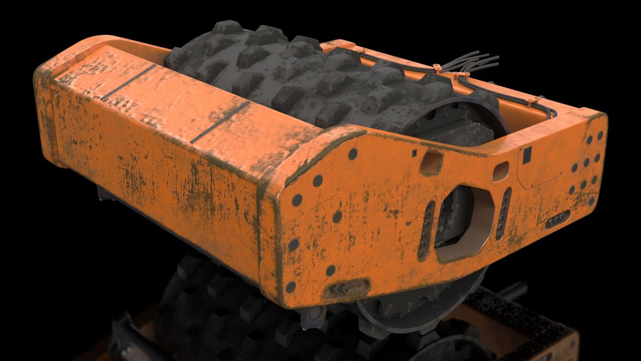 3D Soil Roller Barrel model