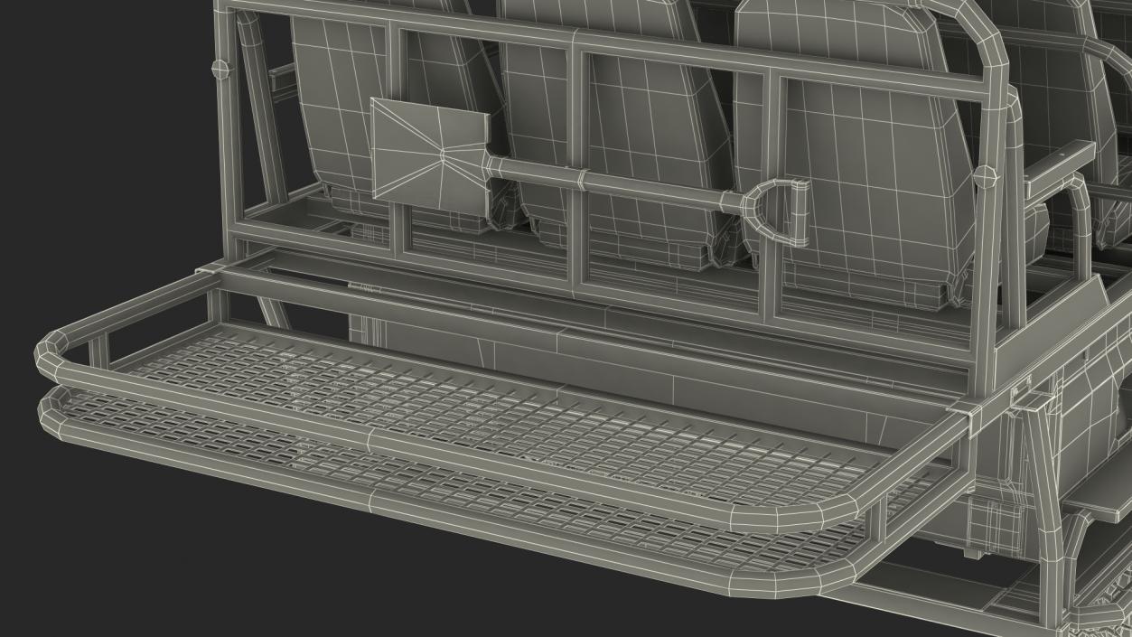 Toyota Land Cruiser Safari Open Sided Green Dirty 3D model