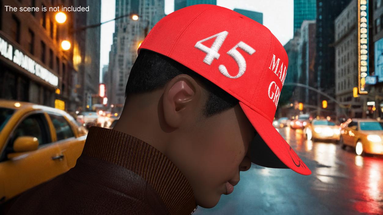 Trump Baseball Cap Red 3D