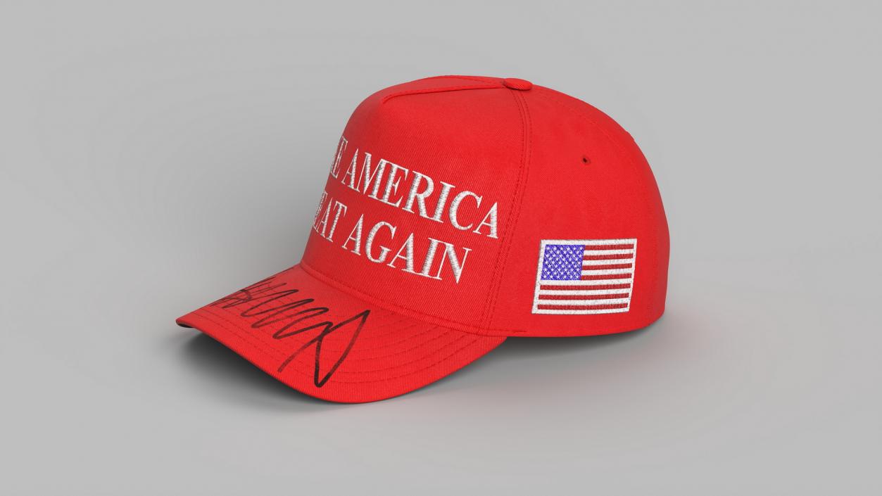 Trump Baseball Cap Red 3D