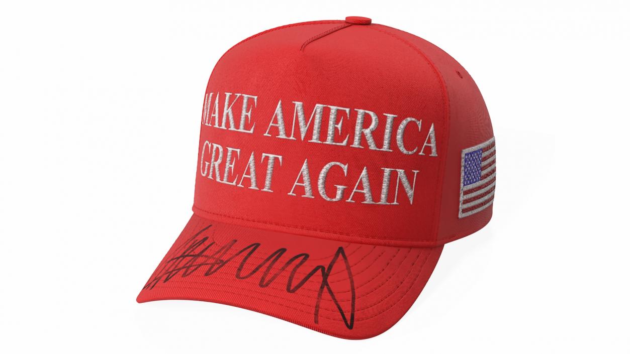 Trump Baseball Cap Red 3D