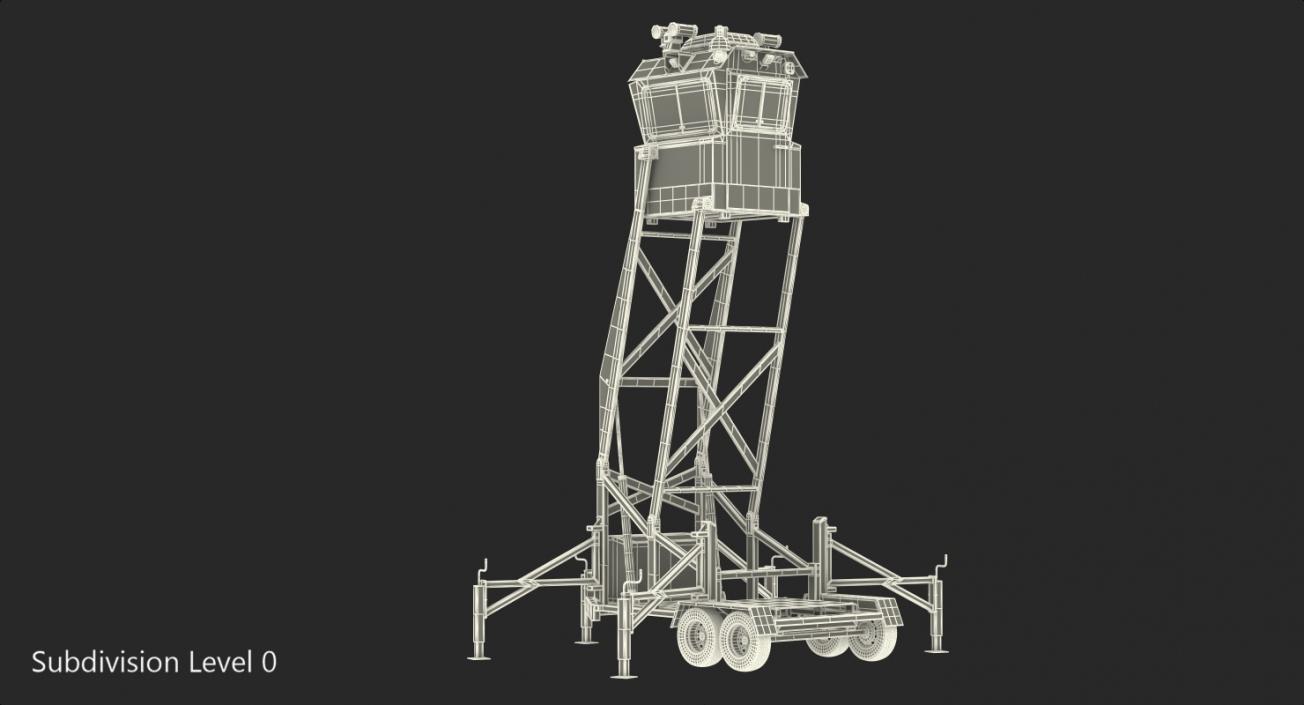 3D model Mobile Surveillance Tower