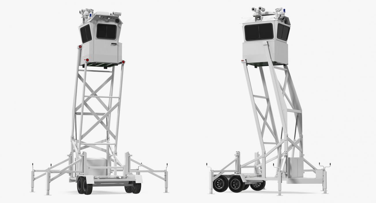 3D model Mobile Surveillance Tower