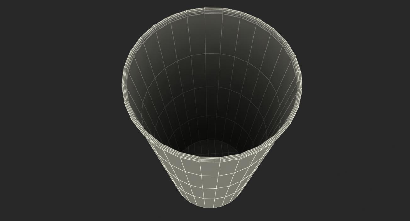 Empty Round Paper Popcorn Cup 3D model