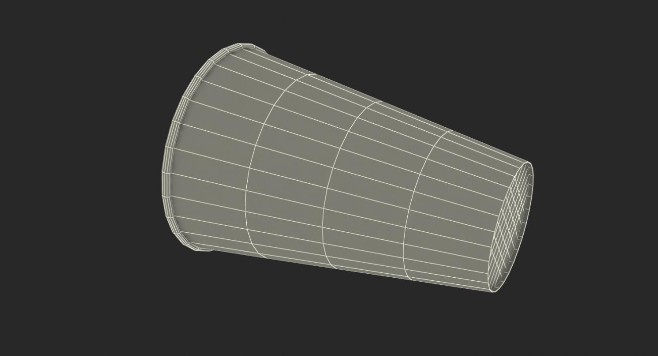 Empty Round Paper Popcorn Cup 3D model