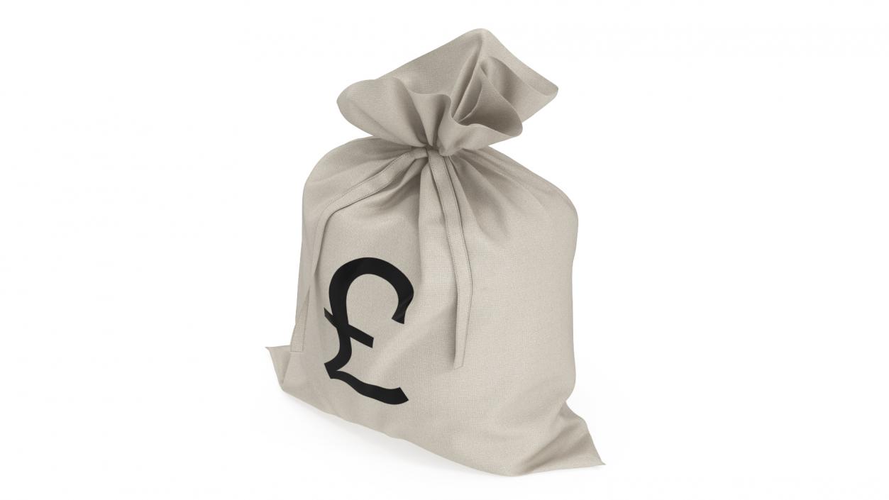 3D model Money Bag with Pound Sign