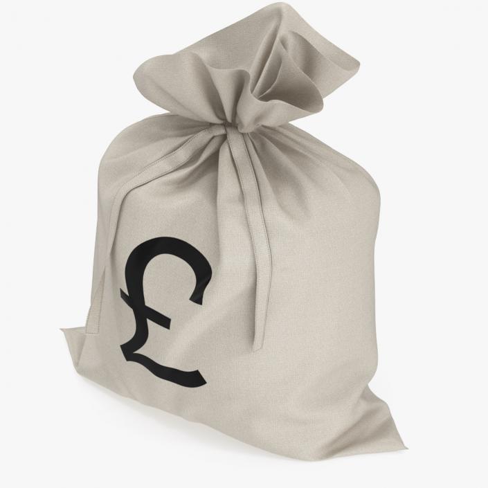 3D model Money Bag with Pound Sign