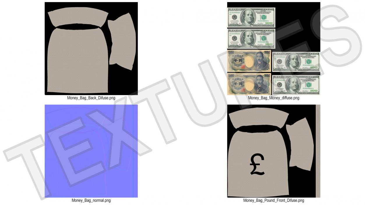 3D model Money Bag with Pound Sign