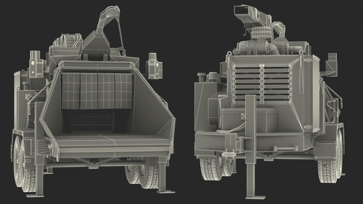 Mobile Wood Grinder 3D model