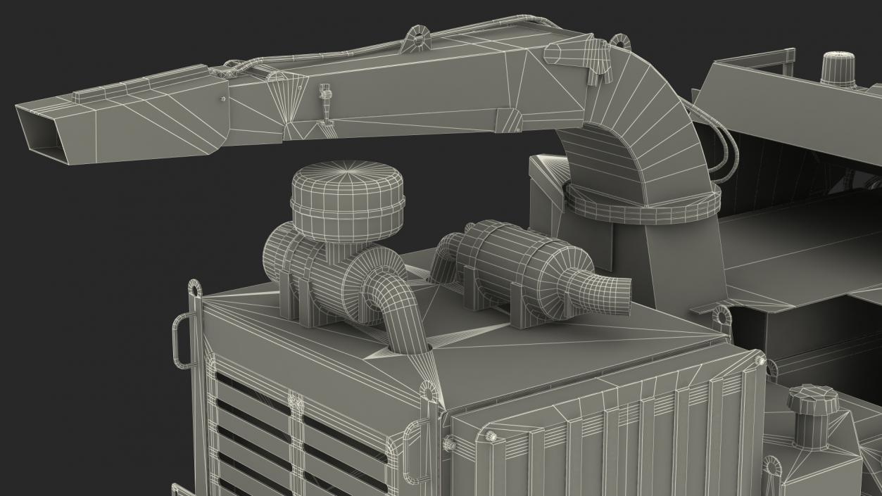 Mobile Wood Grinder 3D model