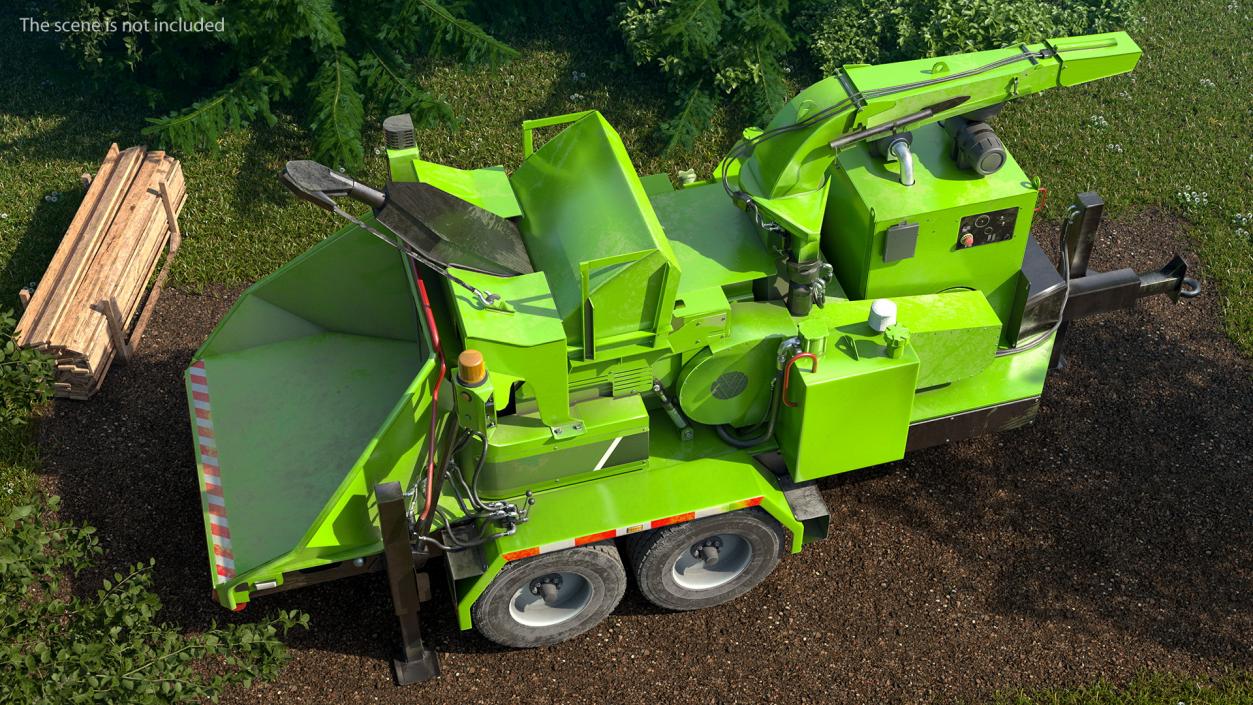 Mobile Wood Grinder 3D model