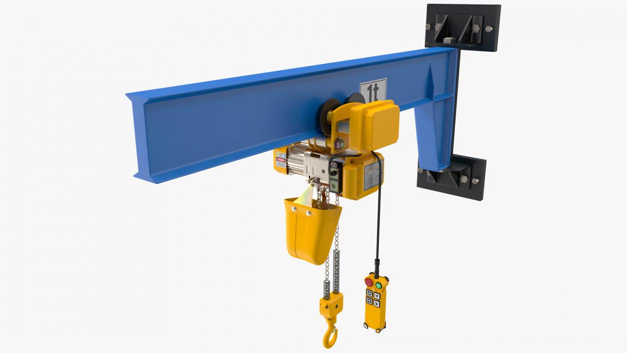 Beam Trolley Mounted Electric Chain Hoist 1T 3D model