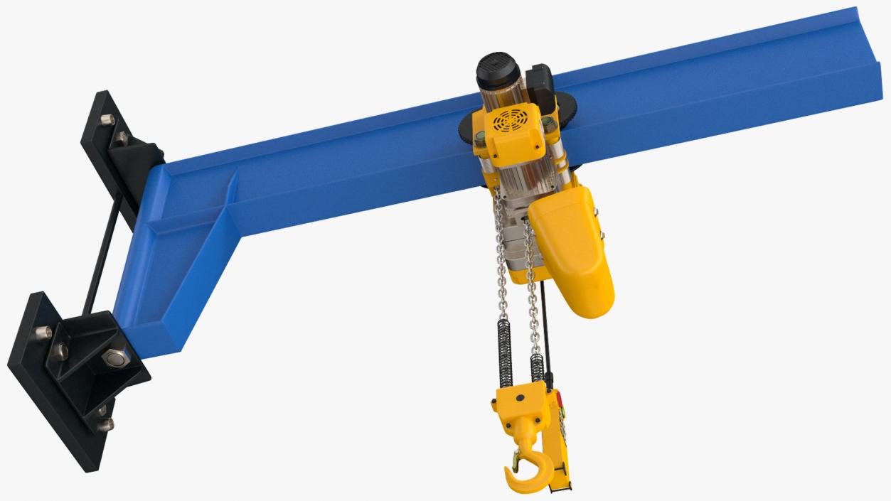 Beam Trolley Mounted Electric Chain Hoist 1T 3D model