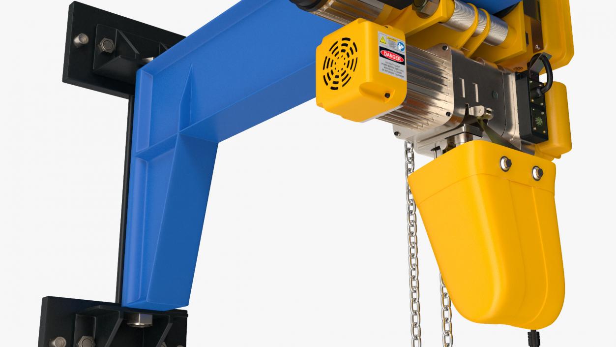 Beam Trolley Mounted Electric Chain Hoist 1T 3D model