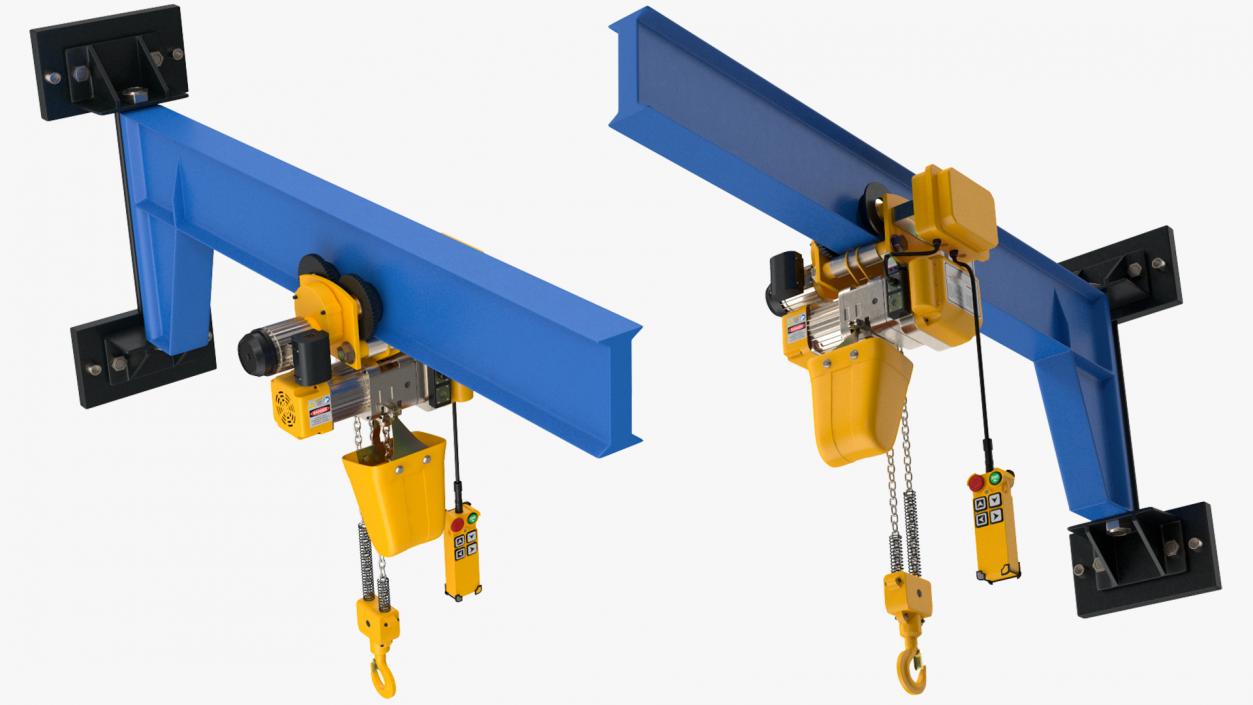 Beam Trolley Mounted Electric Chain Hoist 1T 3D model